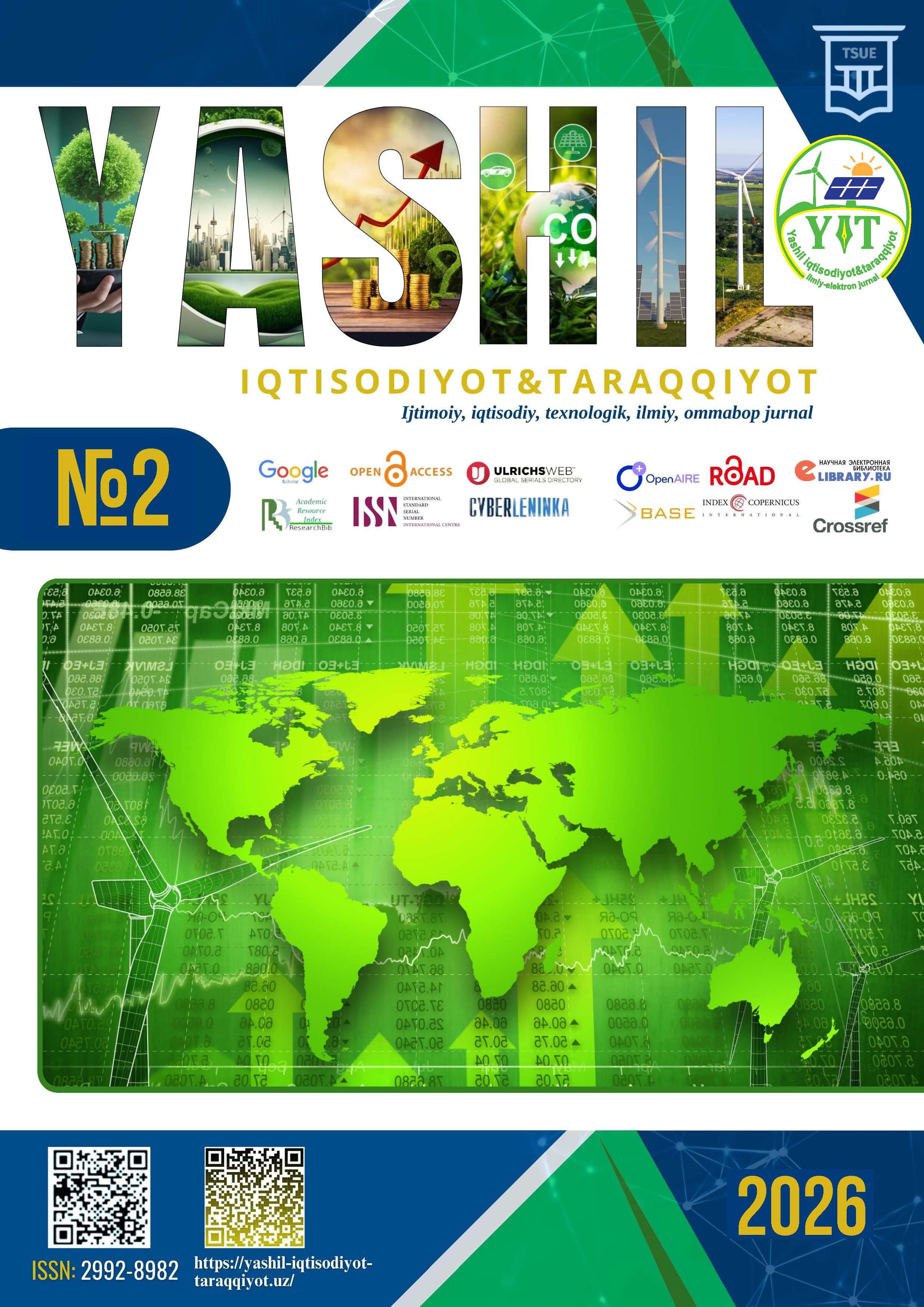 					View Vol. 4 No. 2 (2026): «Yashil iqtisodiyot va taraqqiyot» jurnali 2-son
				